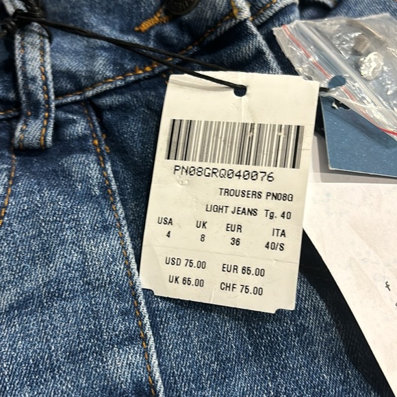 Subdued Low Waist Flare Jean With Front Square Pockets - Picture 12 of 13